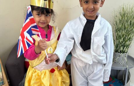 nursery children celebrating the coronation