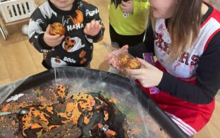 halloween themed messy play