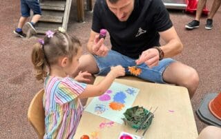 Daughter and Father doing arts and crafts