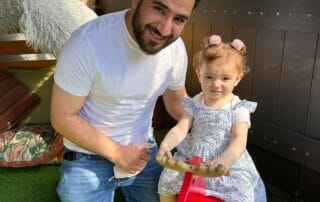 Father and daughter together