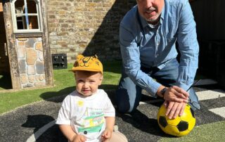 Father and son sharing Father's Day together